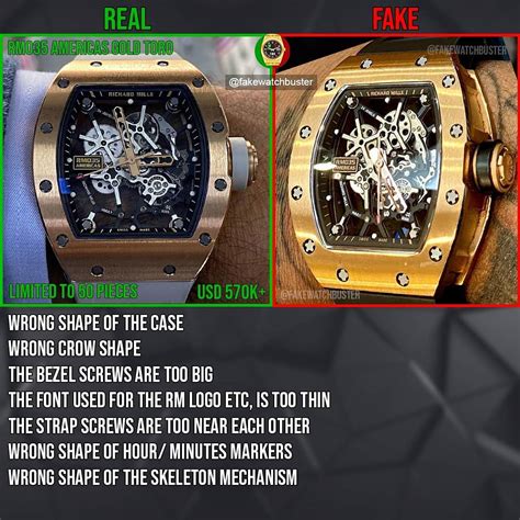 fake richard mille vs real